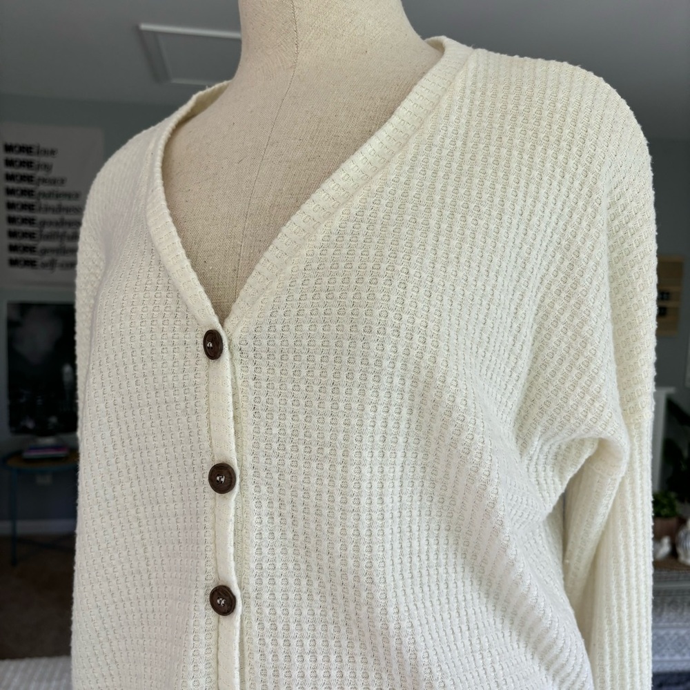 Soft Button-Up Cardigan Sweater - Picture 2 of 3